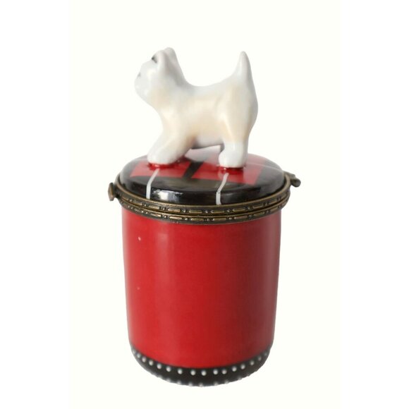 Vintage Bombay Company Lidded Porcelain Candle & Holder Dog - Picture 3 of 7